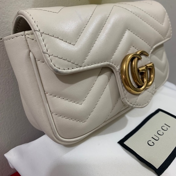 ❤️SOLD❤️GUCCIWhite Super Mini GG Marmont Bag✨ - Picture 9 of 17